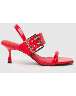 schuh Safia Buckle Low Heels - Red