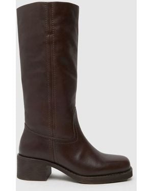 schuh Damari Leather Pull On Boots - Brown