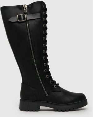 Blowfish Ladies Rias Lace Knee High Boots - Black