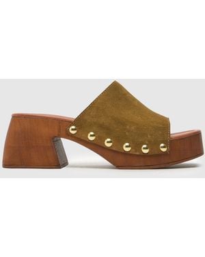 schuh Via Clog Sandals - Brown