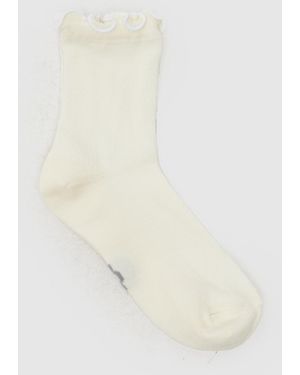 UGG Karsyn Lettuce Edge Sock - White