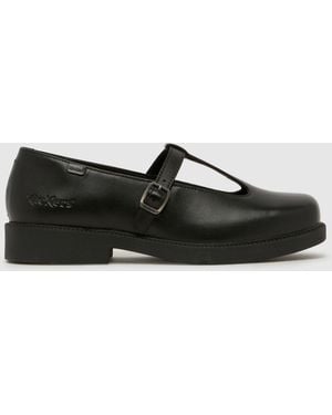 Kickers Maisey T-Bar Flats - Black