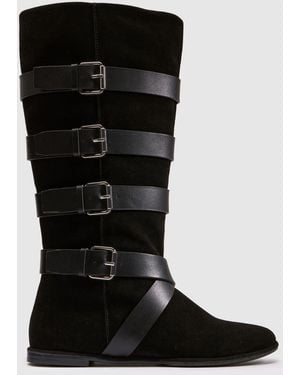 schuh Dorsten Suede Pirate Boots - Black