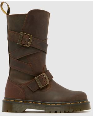 Dr. Martens Anistone Strap Hi Boots - Brown