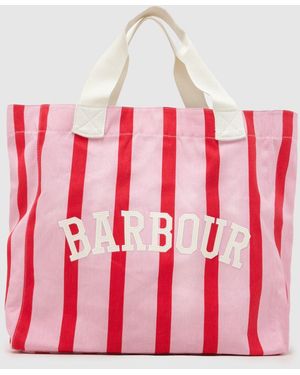 Barbour Emily Stripe Tote Bag - Pink