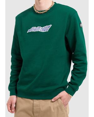 Santa Cruz Creep Crew Sweatshirt In - Green