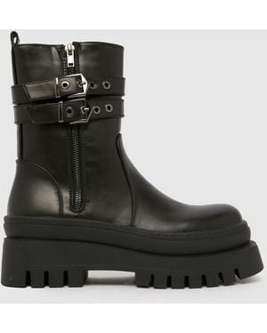 SIMMI Riyad Chunky Buckle Boots - Black