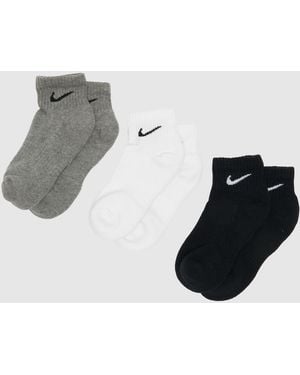 Nike Everyday Ankle Socks 3 Pack - Blue