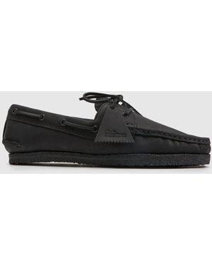 Clarks Godney Boat Shoes - Black