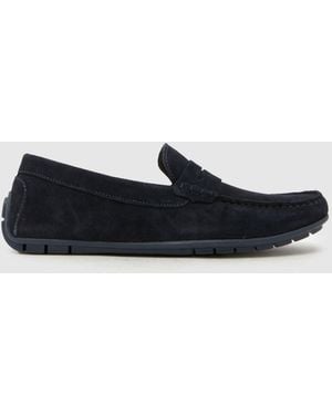 schuh Rust Suede Driver Shoes - Blue