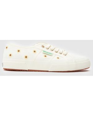 Superga 2750 Embroidery Sunflower Trainers - White