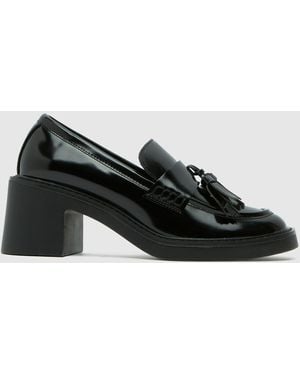 schuh Lovelyn Heeled Loafer Flats - Black