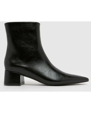 schuh Bridgit Block Point Boots - Black