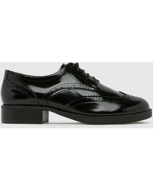 schuh Lallie Brogue Flats - Black