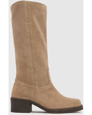 schuh Damari Suede Pull On Boots - Brown