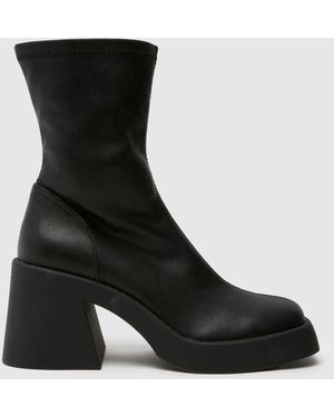 schuh Amirah Ladies Stretch Sock Boots - Black