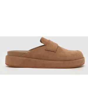 schuh Tiramisu Closed Toe Mule Sandals - Brown