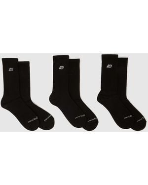 New Balance Crew Socks 3 Pack - Black