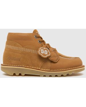 Kickers Classics Kick Hi Stitch Boots - Brown