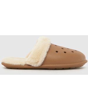 Crocs™ Classic Fuzz Slippers - Natural