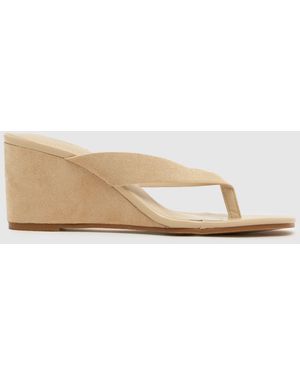 SIMMI Jules Wedge High Heels - Natural
