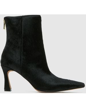schuh Bambi Leather Heeled Boot Boots - Black