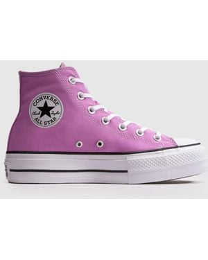 Converse All Star Lift Hi Trainers - Purple