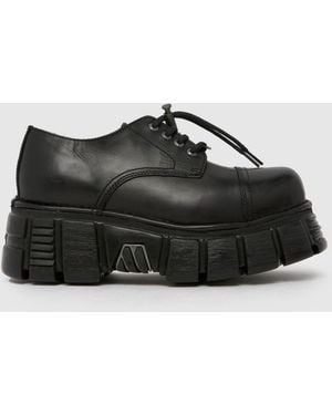 New Rock Toe Cap Flats - Black