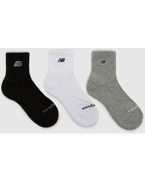 New Balance Patch Logo Ankle Sock 3Pk - Multicolour