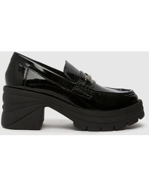 Kickers Edie Heeled Loafer Low Heels - Black