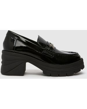 Kickers Edie Heeled Loafer Low Heels - Black