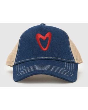 Von Dutch Denim & Heart Cap - Blue