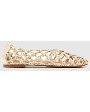 schuh Lotte Woven Ballerina Flats - Natural