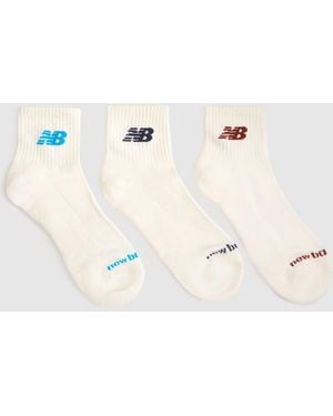 New Balance Ankle Socks 3 Pack - Natural