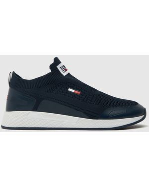 Tommy Hilfiger Flexi Sock Runner Trainers In - Blue