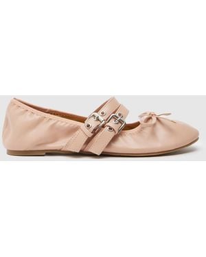 SIMMI Octavio Buckle Ballet Flats - Pink
