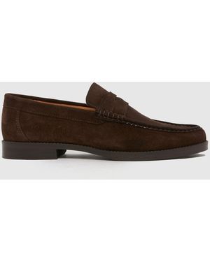 schuh Ryle Suede Loafer Shoes - Brown