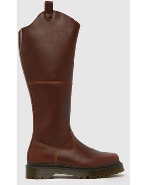 Dr. Martens Amaayah Knee Hi Boots In - Brown