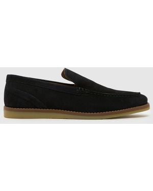 schuh Risk Suede Loafer Shoes - Black