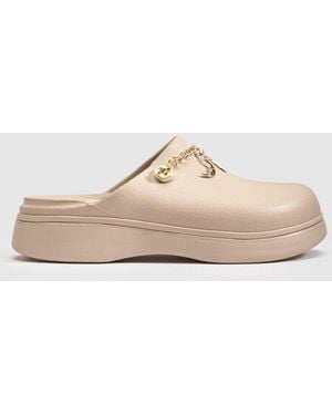 Crocs™ Dylan Notched Clog Sandals - Natural