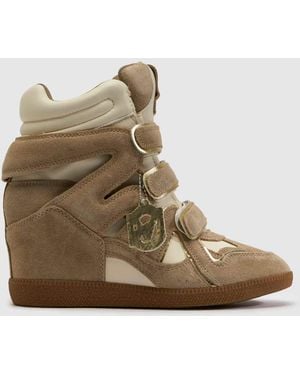 Steve Madden Mavis Wedge Trainers - Brown