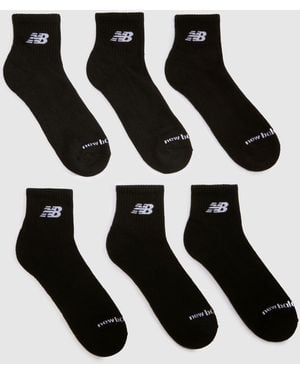 New Balance Ankle Socks 6 Pack - Black