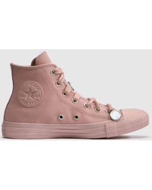 Converse All Star Hi Charms Trainers - Pink