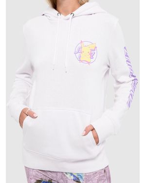Santa Cruz Pokemon Pikachu Cotton Dot Printed Hoodie - White