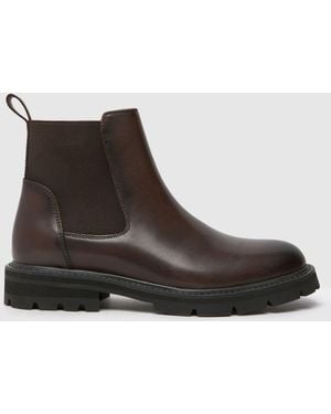 Schuh Dorian Leather Chelsea Boots In - Brown