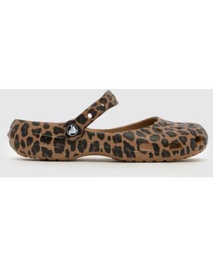 Crocs™ Classic Animal Ballet Sandals - Brown