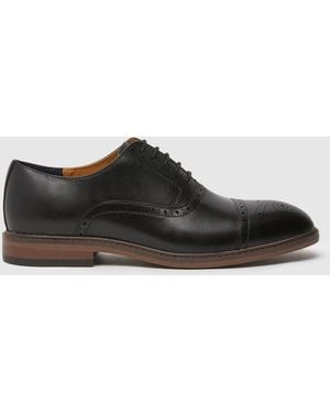 Schuh Raven Leather Brogue Shoes In - Black