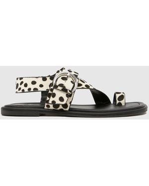 schuh Tanvi Leather Sandals - Black