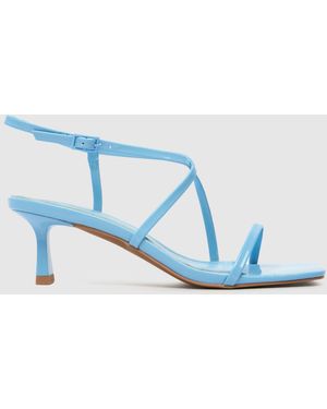 schuh Serenity Strappy Kitten High Heels - Blue