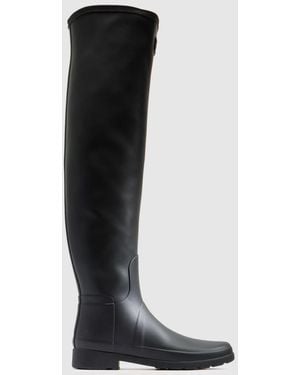 HUNTER Refined Over The Knee Boots - Black